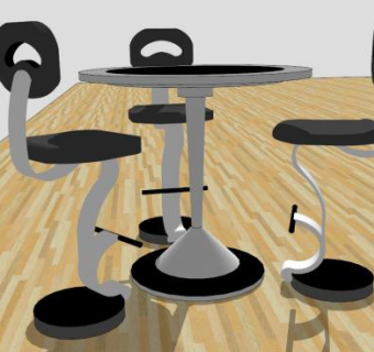 吧椅吧台凳SU模型下载_sketchup草图大师SKP模型