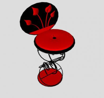 铁艺酒吧凳子SU模型下载_sketchup草图大师SKP模型