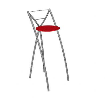 高脚酒吧凳子SU模型下载_sketchup草图大师SKP模型