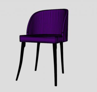 紫色沙发酒吧凳子SU模型下载_sketchup草图大师SKP模型