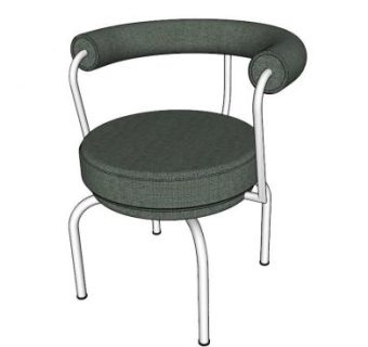 靠背办公椅SU模型下载_sketchup草图大师SKP模型