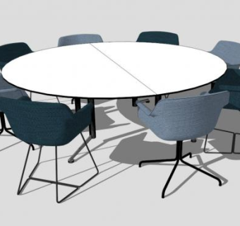 圆形脊柱微笑椅SU模型下载_sketchup草图大师SKP模型