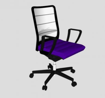 办公椅高背座椅SU模型下载_sketchup草图大师SKP模型