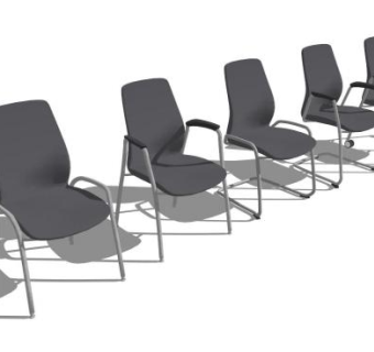 灰色办公座椅SU模型下载_sketchup草图大师SKP模型