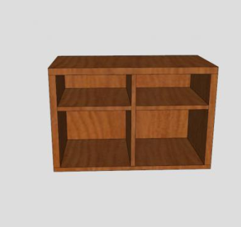 小型木制电视柜SU模型下载_sketchup草图大师SKP模型