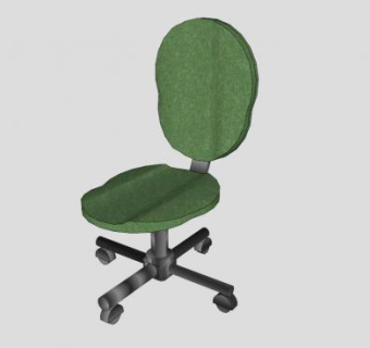 简易办公椅电脑椅安乐椅SU模型下载_sketchup草图大师SKP模型