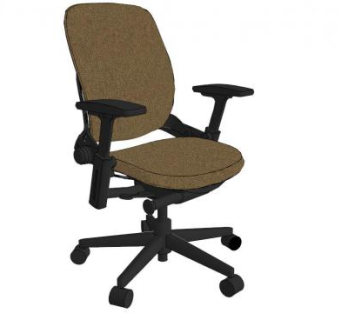 棕色大班椅办公椅SU模型下载_sketchup草图大师SKP模型