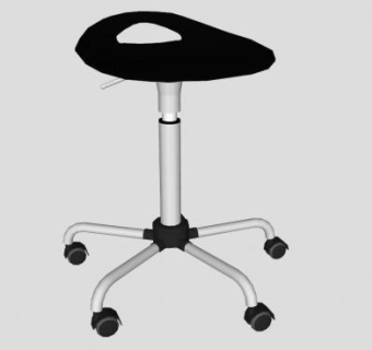 黑色办公椅座椅SU模型下载_sketchup草图大师SKP模型