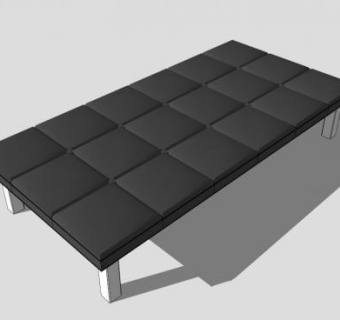 黑色皮椅中班座椅SU模型下载_sketchup草图大师SKP模型