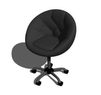 现代黑色椅子SU模型下载_sketchup草图大师SKP模型