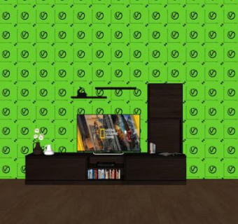 黑褐色现代电视长柜SU模型下载_sketchup草图大师SKP模型