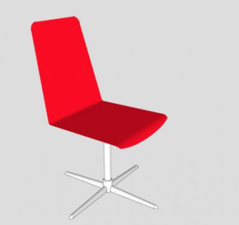 红色座椅餐厅椅子SU模型下载_sketchup草图大师SKP模型