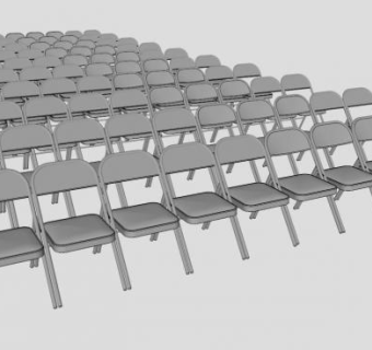 折叠椅会议椅SU模型下载_sketchup草图大师SKP模型