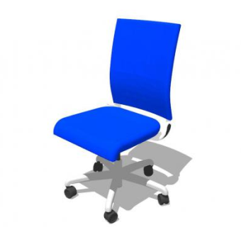 蓝色座椅办公椅SU模型下载_sketchup草图大师SKP模型