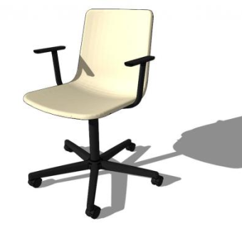 黄色椅扶手椅SU模型下载_sketchup草图大师SKP模型