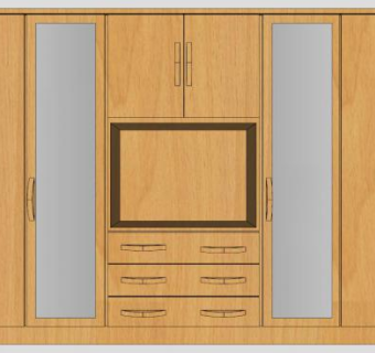 衣橱和电视柜SU模型下载_sketchup草图大师SKP模型
