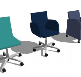 三色椅子调节座椅SU模型下载_sketchup草图大师SKP模型