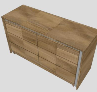 低组抽屉电视柜SU模型下载_sketchup草图大师SKP模型