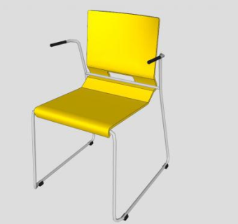 黄色会客椅SU模型下载_sketchup草图大师SKP模型