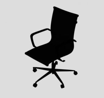 黑色座椅办公椅SU模型下载_sketchup草图大师SKP模型
