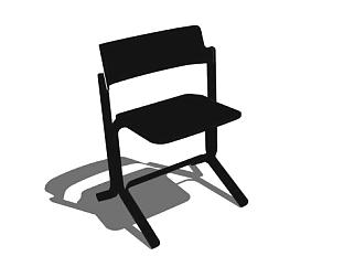 <em>黑色</em>折叠座椅SU模型下载_sketchup草图大师SKP模型