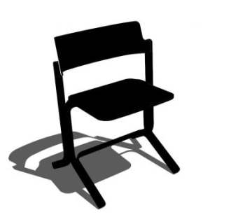 黑色折叠座椅SU模型下载_sketchup草图大师SKP模型