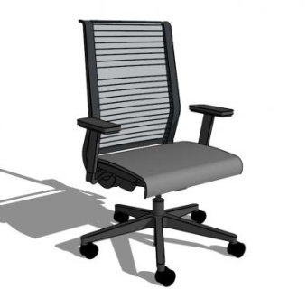 黑色高背办公椅SU模型下载_sketchup草图大师SKP模型