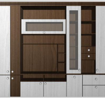 美式实木电视柜SU模型下载_sketchup草图大师SKP模型
