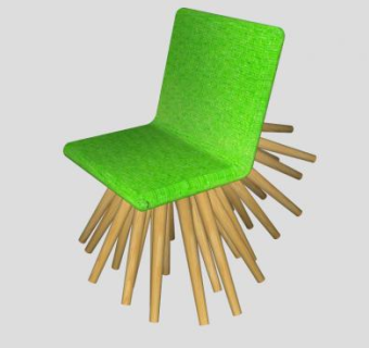 时髦爆炸椅子SU模型下载_sketchup草图大师SKP模型