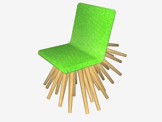 时髦爆炸椅子SU模型下载_sketchup草图大师SKP模型