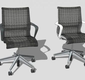 黑色高背椅SU模型下载_sketchup草图大师SKP模型