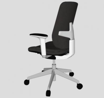 黑色办公座椅高背椅SU模型下载_sketchup草图大师SKP模型