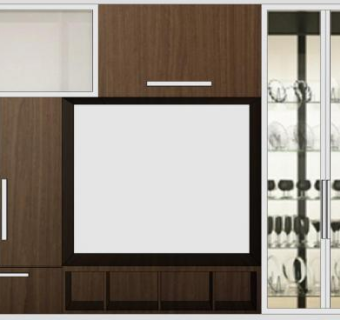 现代风格简约电视柜SU模型下载_sketchup草图大师SKP模型