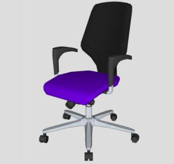 大班椅高背椅SU模型下载_sketchup草图大师SKP模型