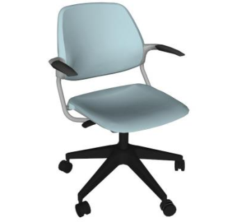 工作椅扶手办公椅SU模型下载_sketchup草图大师SKP模型