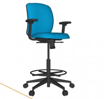 杰克办公座椅蓝色椅SU模型下载_sketchup草图大师SKP模型