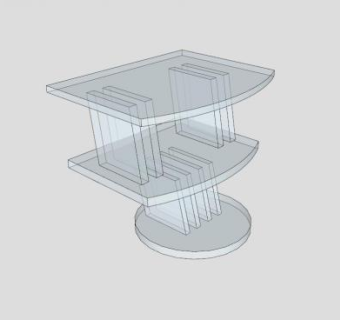 玻璃当代电视柜SU模型下载_sketchup草图大师SKP模型