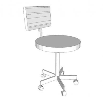 白色牙医座椅SU模型下载_sketchup草图大师SKP模型