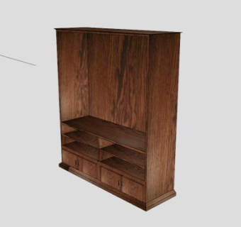 木工车间生产的电视柜SU模型下载_sketchup草图大师SKP模型