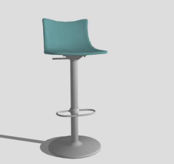 绿色座椅维也纳凳子SU模型下载_sketchup草图大师SKP模型