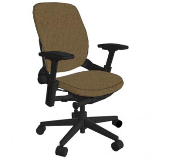 棕色办公椅高背椅SU模型下载_sketchup草图大师SKP模型