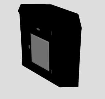 角落里的黑色电视站SU模型下载_sketchup草图大师SKP模型