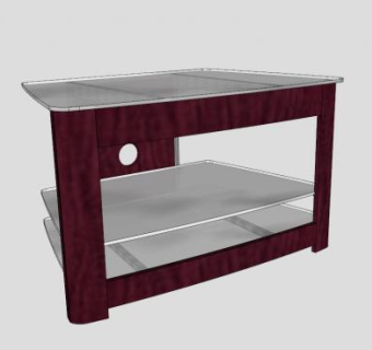 烟熏玻璃电视柜SU模型下载_sketchup草图大师SKP模型