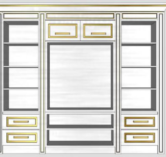 欧式客厅电视柜SU模型下载_sketchup草图大师SKP模型