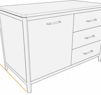 白色酒店电视柜SU模型下载_sketchup草图大师SKP模型