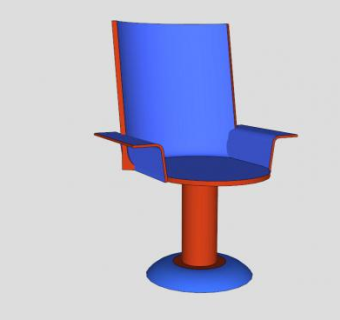 写字椅办公椅SU模型下载_sketchup草图大师SKP模型