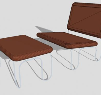 奥斯曼布朗沙发椅SU模型下载_sketchup草图大师SKP模型
