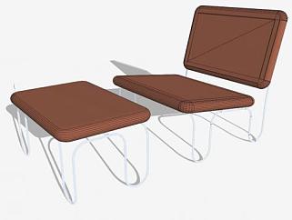 奥斯曼布朗沙发椅SU模型下载_sketchup草图大师SKP模型