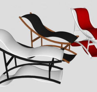 甲板椅子家具躺椅SU模型下载_sketchup草图大师SKP模型