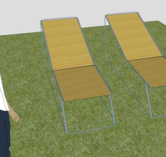 棕色休闲座椅躺椅SU模型下载_sketchup草图大师SKP模型